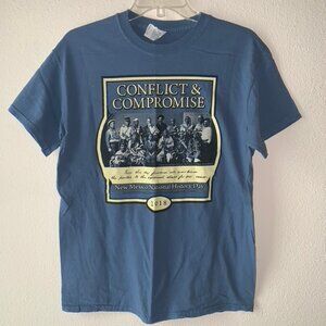 New Mexico National Histary Day Native American Conflict & Compromise Tshirt M